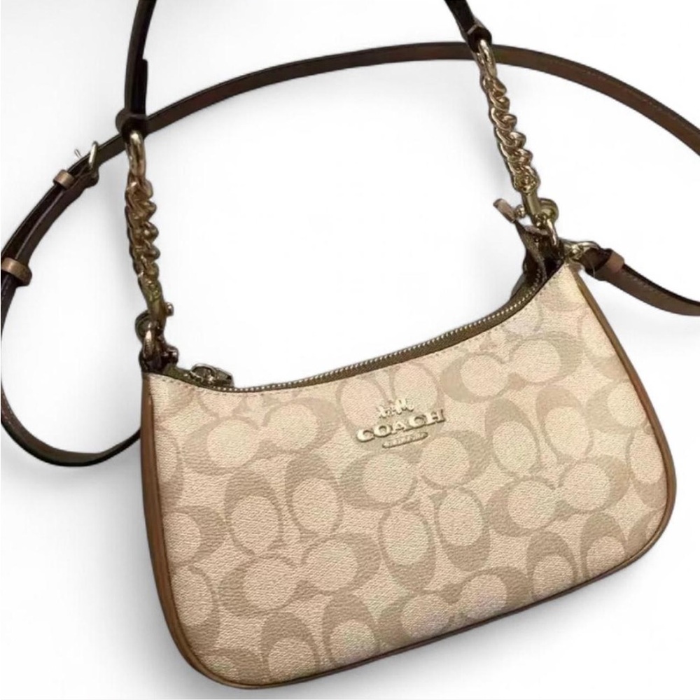 Coach Teri Shoulder Bag- Cream/Khaki - Picture 2 of 4